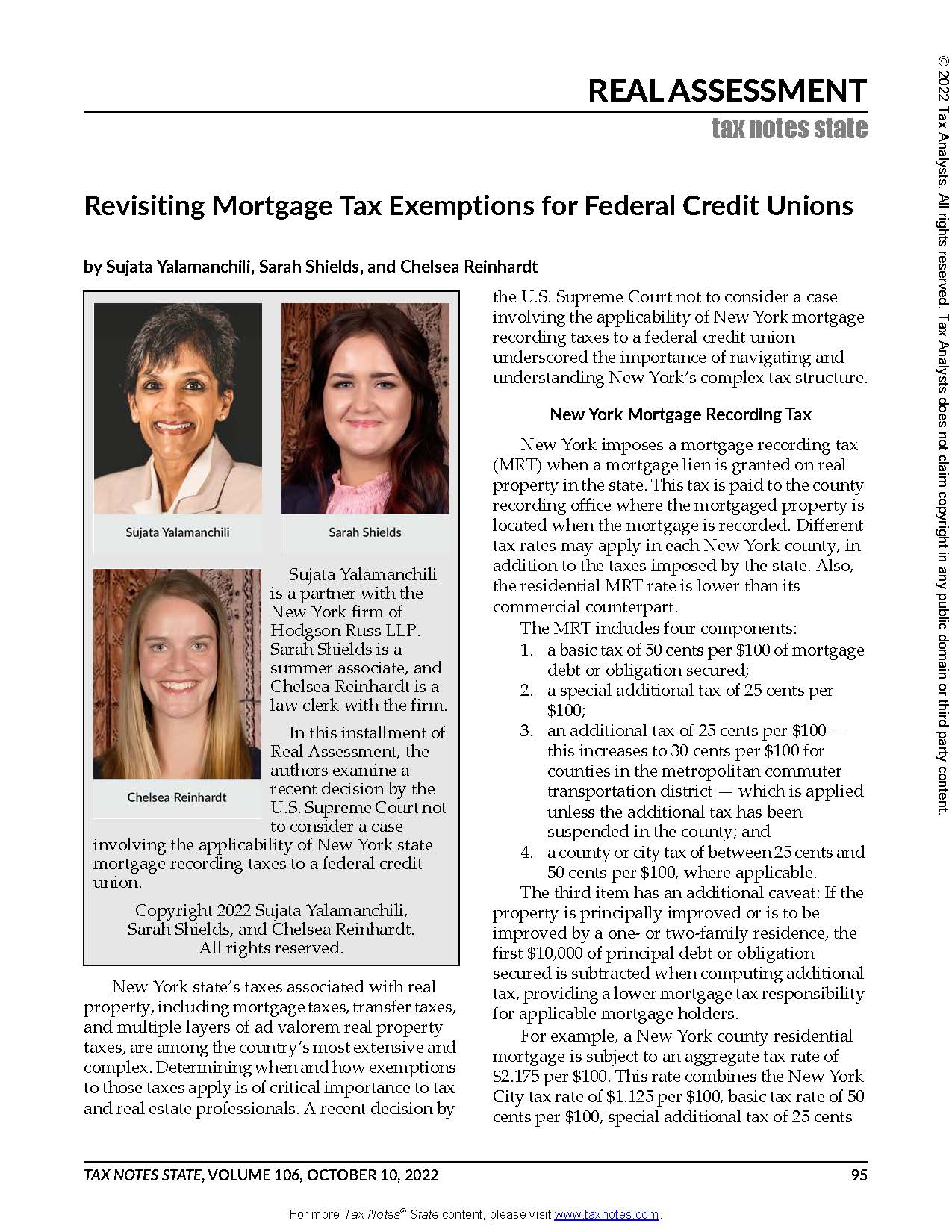 Page of a tax law journal