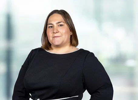 Kinsey O'Brien on light blue and white bokeh banner