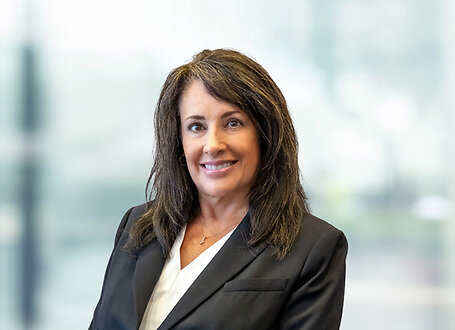 Michelle Helm on light blue and white bokeh banner