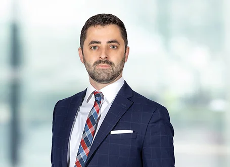 David Panzarella on light blue and white bokeh banner