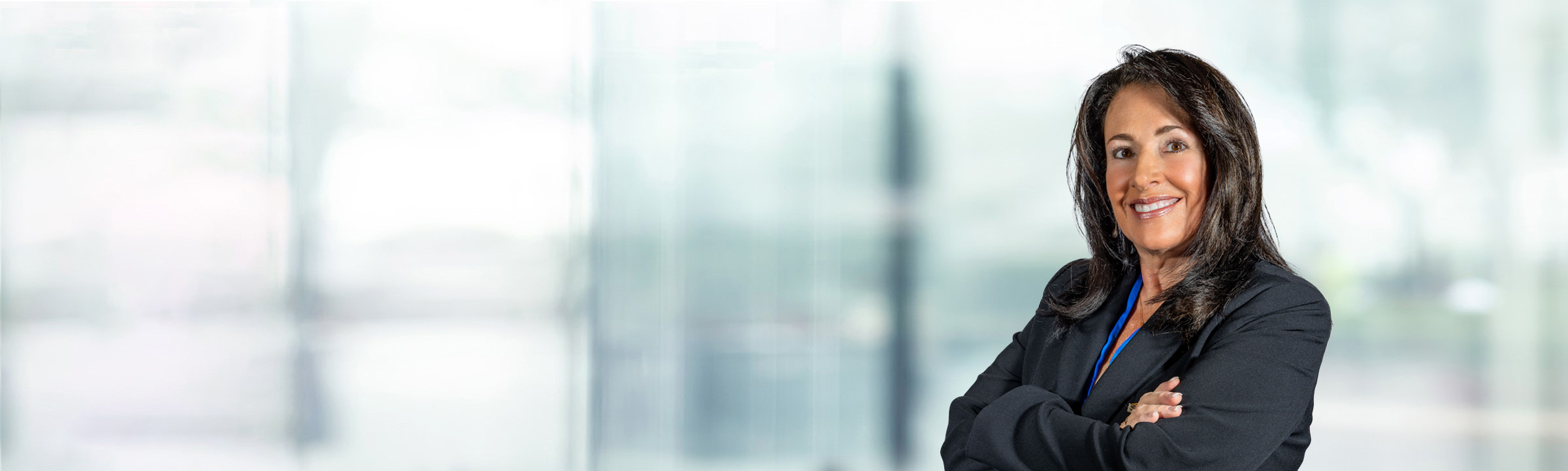 Michelle Helm on light blue and white bokeh banner