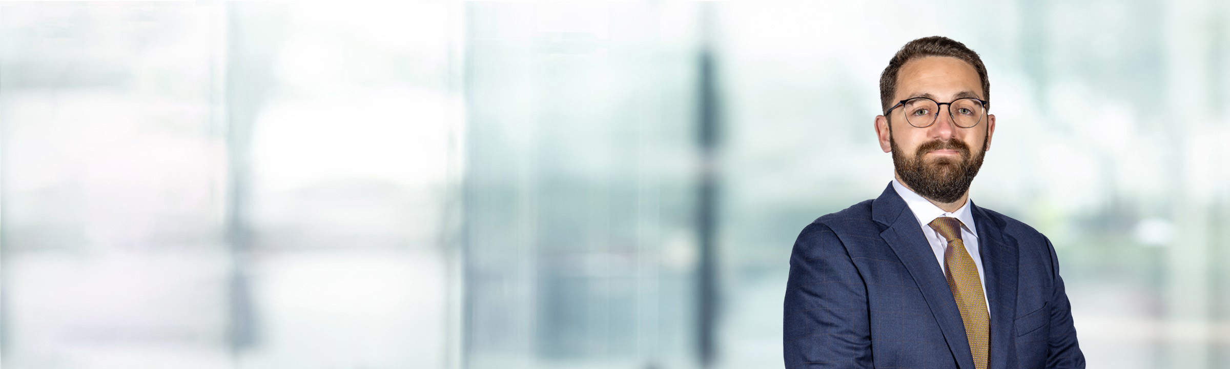 Joshua Levitt on light blue and white bokeh banner