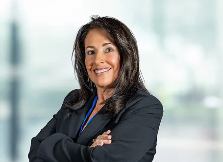 Michelle Helm on light blue and white bokeh banner