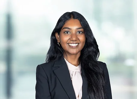 Sneha Varadarajan on light blue and white bokeh banner